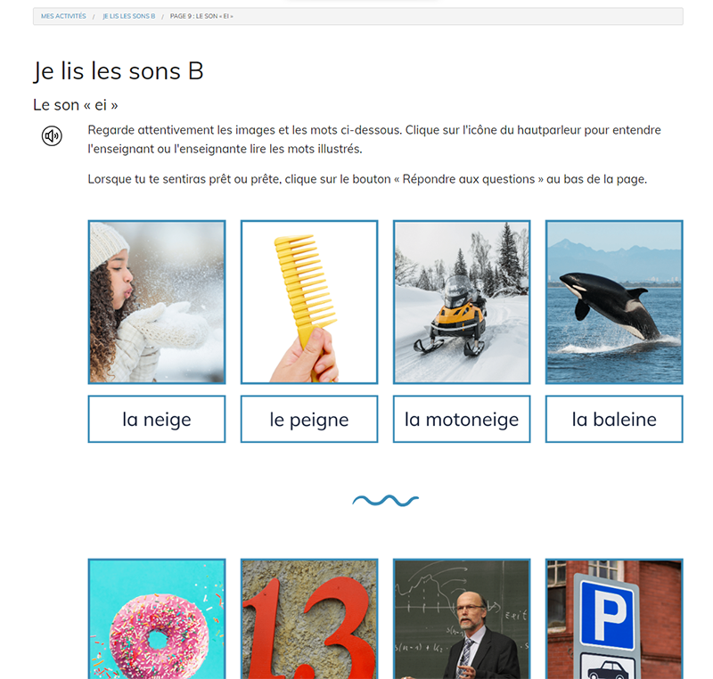 Je lis les sons B