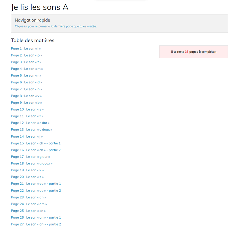 Je lis les sons A