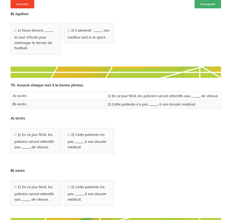 Vocabulaire 1re secondaire