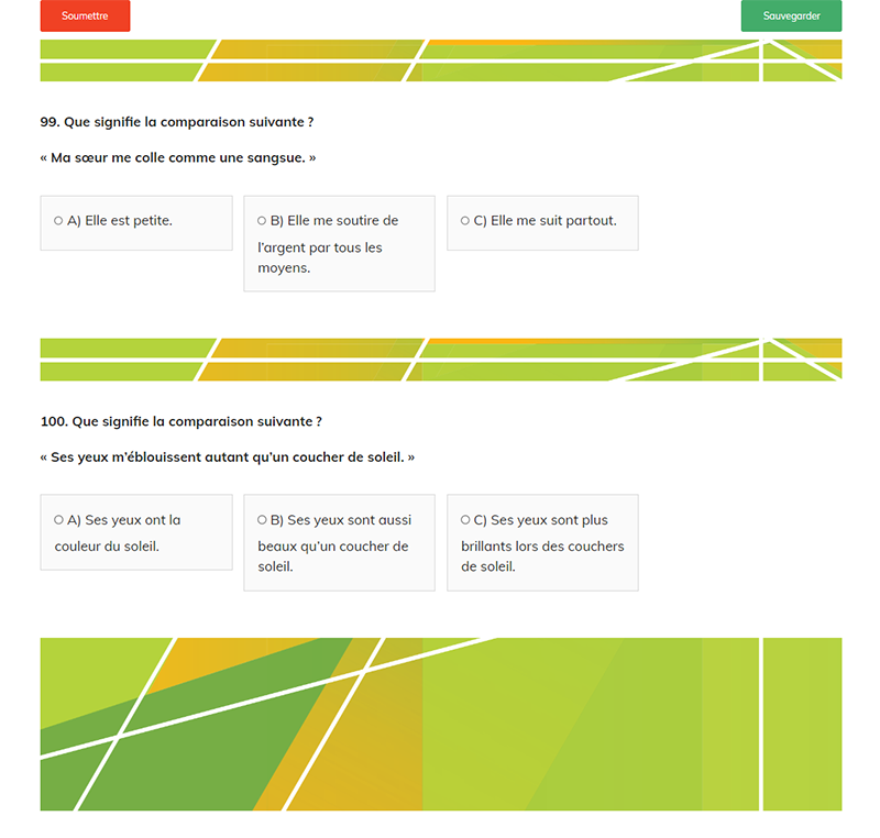 Vocabulaire 1re secondaire