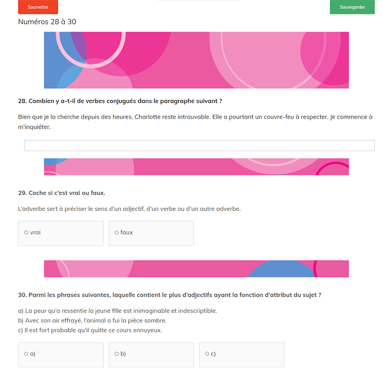 Grammaire 2e secondaire