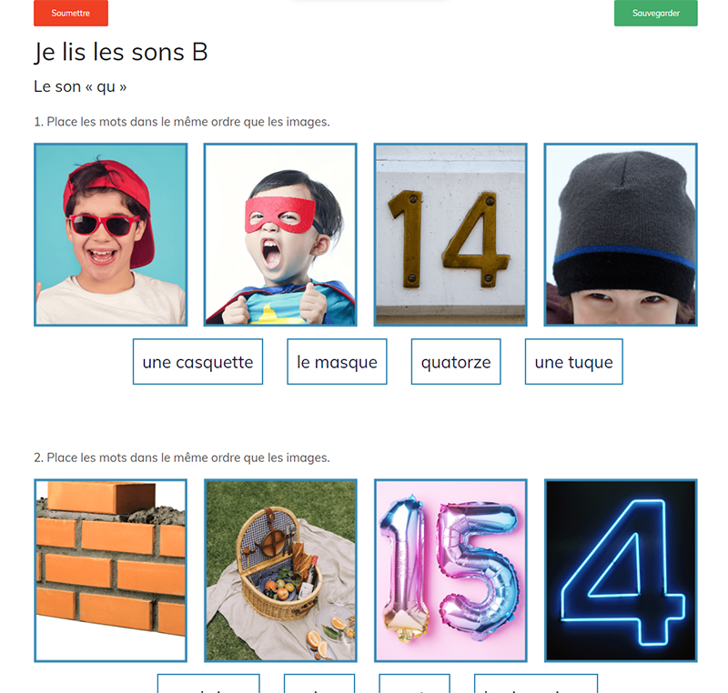 Je lis les sons B