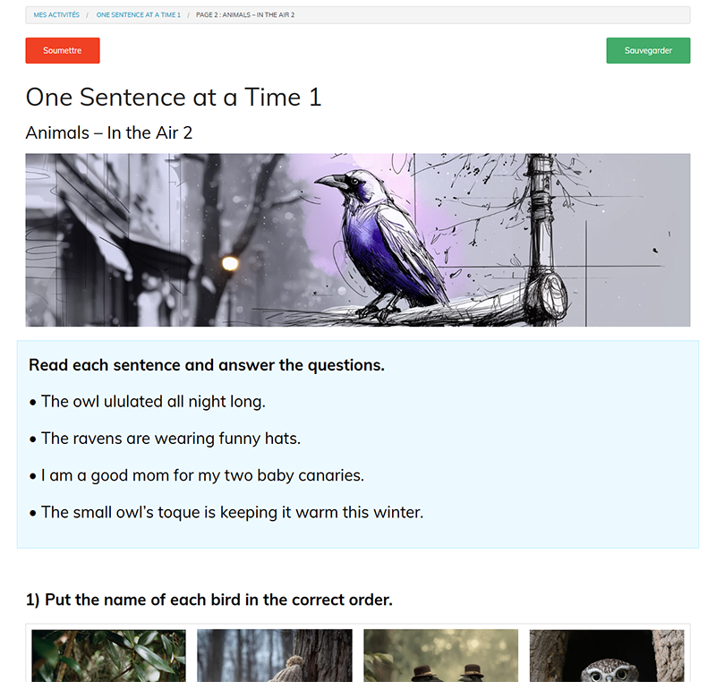 One Sentence at a Time 1