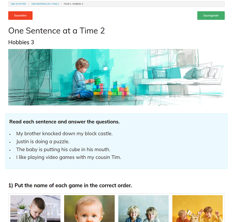 One Sentence at a Time 2