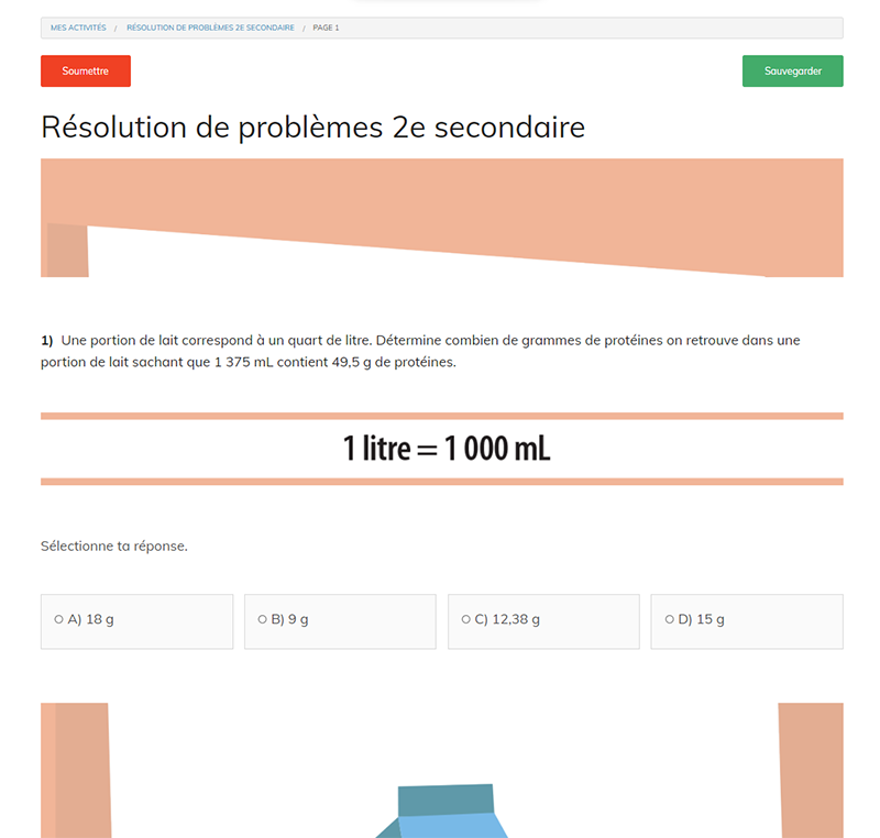 Résolution de problèmes 2e secondaire
