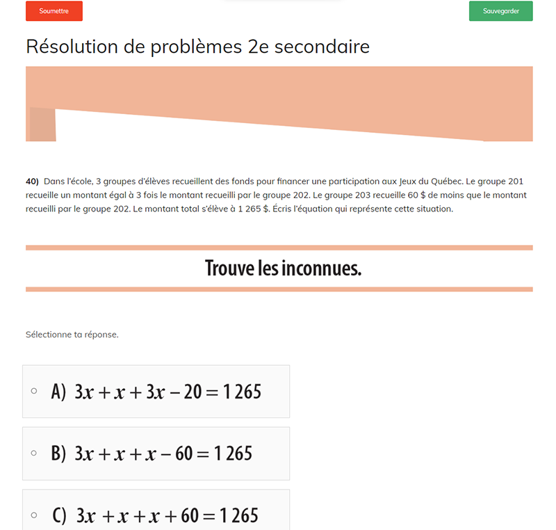 Résolution de problèmes 2e secondaire